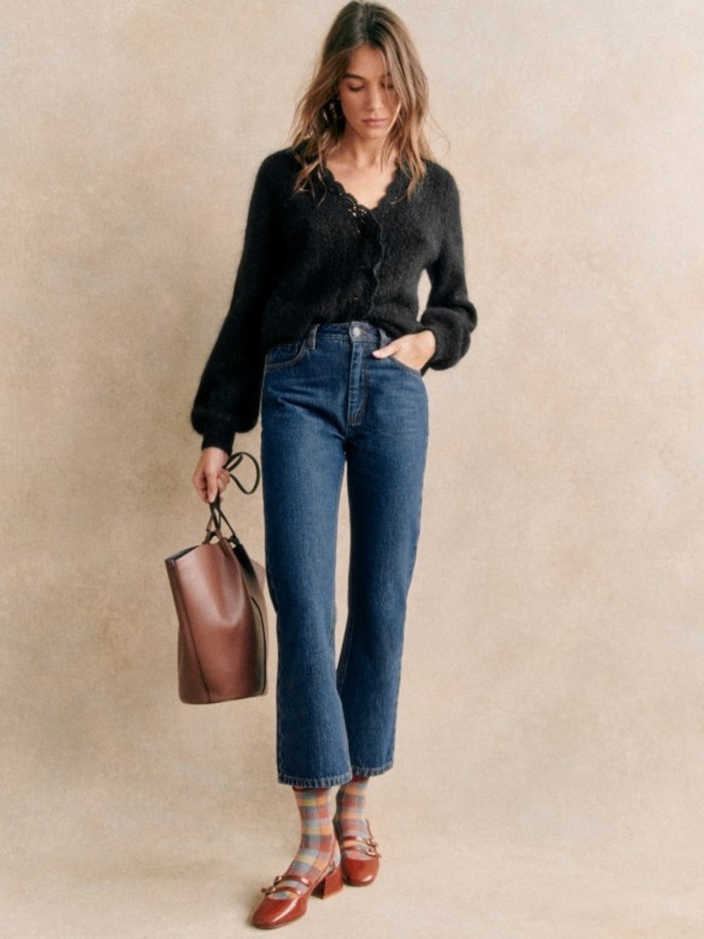 Gilet angelie noir Sezane - Picture 2 of 4